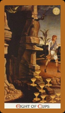Eight of Cups Upright Golden Meanings