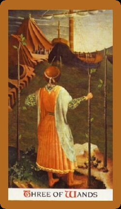 Three of Wands Upright Golden Meanings
